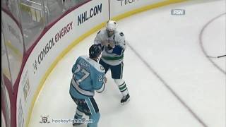 Kevin Bieksa vs Craig Adams Nov 17, 2010