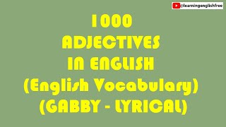 1000 Adjectives in English -  English Vocabulary ( G -  L )