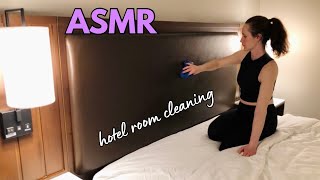 Relaxing cleaning surfaces in my hotel room w/ a microfiber cloth (no talking) #asmr #asmrcleaning