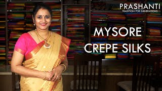 Mysore Crepe Silk Saree | Prashanti