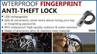 T26307 TIROFLX Waterproof Fingerprint Anti-theft Lock