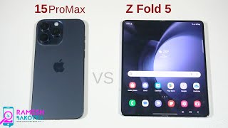 Apple iPhone 15 Pro Max vs Samsung Galaxy Z Fold 5 Speed Test and Camera Compari