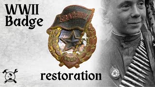 WW2 Soviet Badge Restoration | 80 years underground