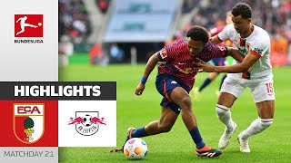 Leipzig Challenged In Intense Battle | FC Augsburg - RB Leipzig | Highlights MD 21 Buli 23/24