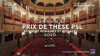 Cérémonie virtuelle du prix de thèse PSL SHS 2020