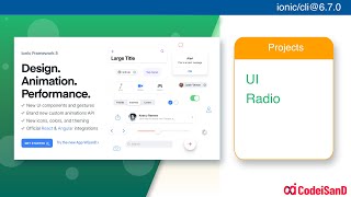 Radio ionic 5 UI tutorial