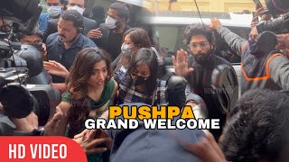 Allu Arjun and Rashmika Mandanna CRAZIEST Grand Welcome in Mumbai | Pushpa (Hindi) Press Meet