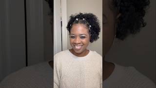 Quick natural hairstyles on short natural hair #natural #shorts