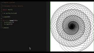 Spiral Circles in Python Turtle #art #python #graphics #coding #fun #programming