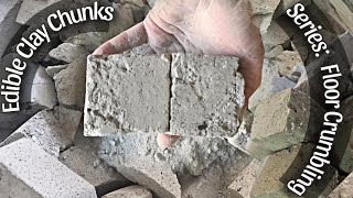 Series: Floor crumbling 7/9 | Edible Clay / Grey dirt asmr | Sifting |