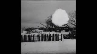 21cm Mörser 18 heavy howitzer battery startling horses on the Eastern Front in 1944