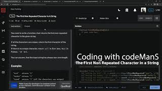 Codewars 7 kyu The First Non Repeated Character in a String Javascript