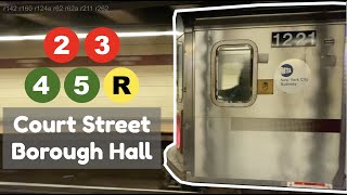 ᴴᴰ r142/r62/r160 2/3/4/5/R train action @ Court Street - Borough Hall