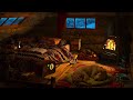 Deep Sleep in a Cozy Winter Hut | Relaxing Fireplace Crackling, Blizzard, Wind & Snowfall Sounds