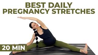 Best Pregnancy Stretches For An Easy Delivery (20-Min Pregnancy Stretch Routine)