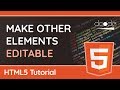 Make Other Elements Content Editable - HTML5 