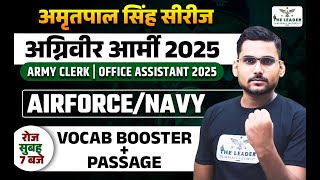 अमृतपाल सिंह सीरीज || अग्निवीर आर्मी 2025 || VOCAB BOOSTER+PASSAGE || BY SATYDEV SIR