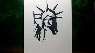 HOW TO DRAW THE STATUE OF LIBERTY | LANDMARKS IN THE WORLD | EASY DRAWING FOR BEGINNER