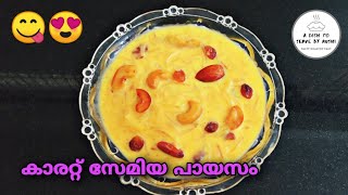 Carrot Semiya Payasam | കാരറ്റ് സേമിയ പായസം | Yummy Carrot Recipe Malayalam