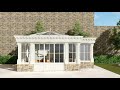 elegant tall orangery with matching garden room