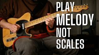 Play MELODIC Solos That DON'T Sound Like SCALES - Improvising Melodic Guitar Solo Tutorial