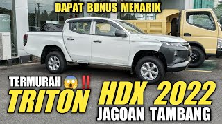 Mitsubishi Triton 2022 HDX 4x4 🔥| Type Paling Murah 😱🤗 #mitsubishitriton #newtriton #doublecabin