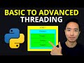 Python Threading Tutorial: Basic to Advanced (Multithreading, Pool Executors, Daemon, Lock, Events)