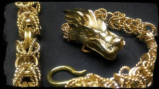 Making A Golden Dragon Bracelet | Imperial Byzantine Chain | Dragon Head Clasp