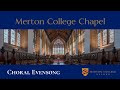 Choral Evensong - Thursday 9 June 2022