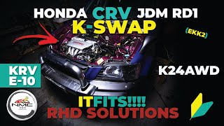 awd k24 installed - k swap jdm honda crv rd