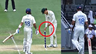 Sam Konstas exchange stump bails and Virat Kohli got out on next ball during Boxing Day Test