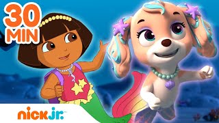 Mermaid Rescues & Adventures! w/ PAW Patrol, Dora, Bubble Guppies | 30 Minute Compilation | Nick Jr.