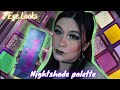 GOURMANDE GIRLS x DOODLES BY THE BUNNY NIGHTSHADE PALETTE 💜💛 | 2 EYE LOOKS + SWATCHES