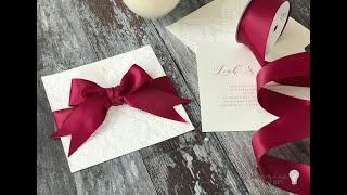 Make Your Own Wedding Invitations - DIY Wedding Invitations with Bow