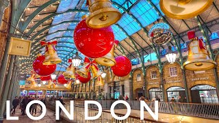 2024 London Walk at Christmas  🇬🇧  COVENT GARDEN 🎄 Seven Dials | Central London Walking Tour