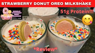 #E4CM Anabolic STRAWBERRY DONUT OREO Milkshake Ice Cream REVIEW | High PROTEIN Shredding Meal Plan