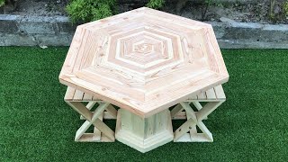 Unique DIY Projects With Wood Pallets // Build A Outdoor Cafe Table Extremely Creative And Unique!