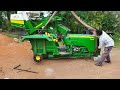 tractor mounting on harvester with crane john deere 4wd harvester