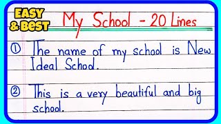 My school 20 lines essay writing | 20 lines on my school in English |My school 20 lines