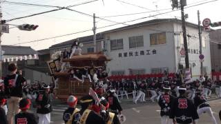 2011年 貝塚 木島地区 三ツ松町だんじりドリフト  ユニオンやりまわし