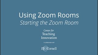 Zoom Rooms: Starting Zoom Room