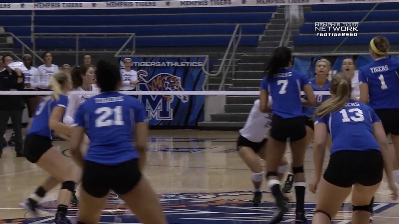 Memphis Volleyball: Tigers Beat Tulsa 3-1 - YouTube