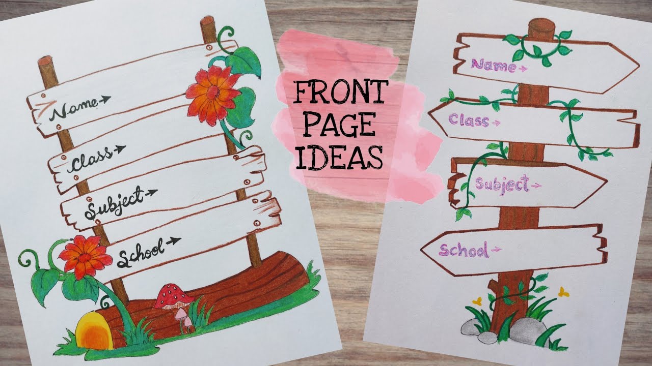 2 In 1 Front Page For School Project Easy Border Design Khata 2 In 1 Front Page For School Project Easy Border Design Khata