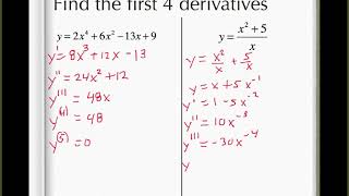 2.3 Day 2  Higher order derivatives and tangent lines