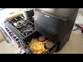 beef burgers crispy french fries and mixed vegetables corsori air fryer