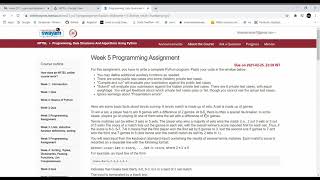 NPTEL, Programming, Data Structures And Algorithms Using Python| Week 5 Answers