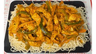 Dawato Wali Recipe | Chicken Fajita Spaghetti | Easy Delicious Recipe #food #spaghetti #cooking