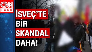 İsveç'te PKK'dan yeni skandal eylem! PKK destekçileri Türkiye ve Erdoğan'ı hedef aldı!