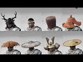 Ghost of Tsushima - All HELMET & DYE variations from BASE GAME & NEW GAME+