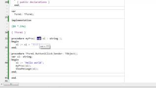Learning Pascal 9 Passing arguments by value and by reference